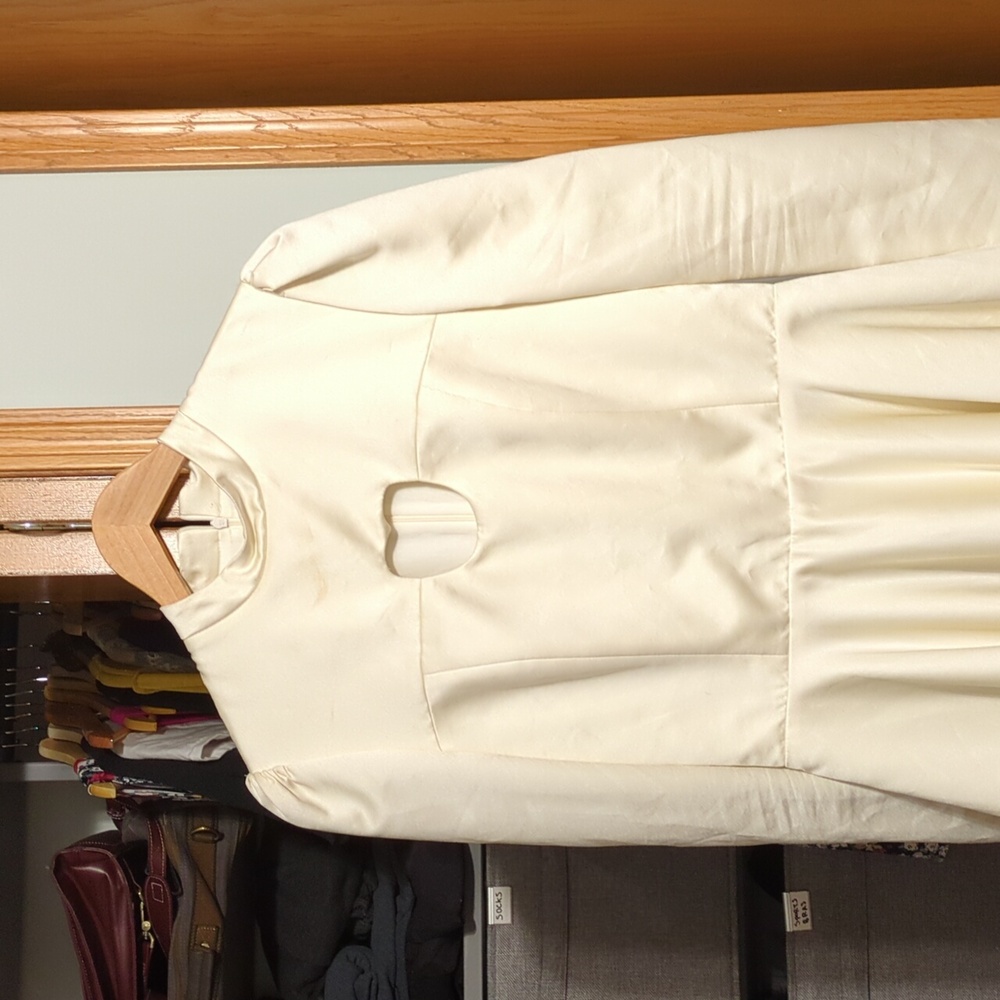 NWT Vaute Couture Ivory Fit and Flare dress Sz M